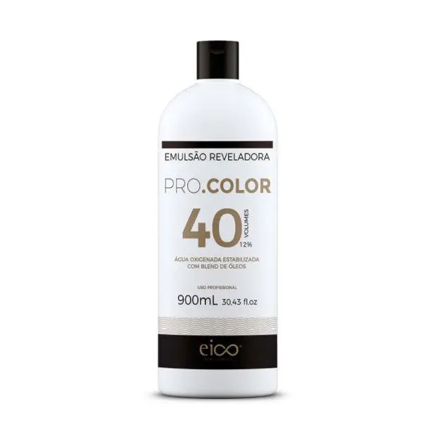 Pro Color Bleaching Oil Stabilized Emulsion Oils Blend Ox 40 Vol. 900Ml - Eico 1
