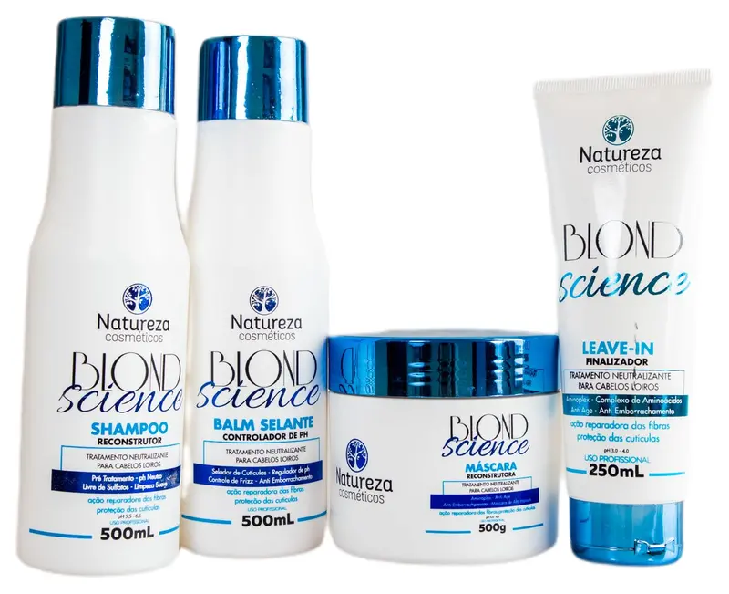 Professional Brazilian Blond Science Hair Treatment Kit 4 Proucts - Natureza 1