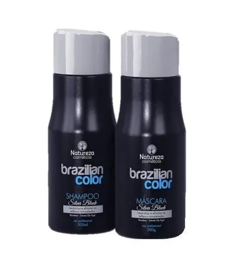 Professional Brazilian Color Silver Black Tinting Treatment Kit 2X300 - Natureza 1