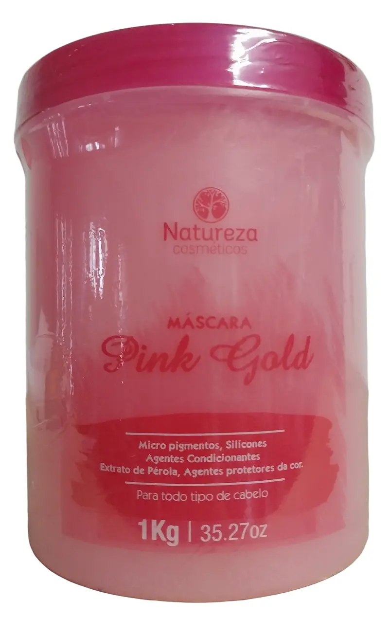 Professional Brazilian Hair Treatment Pink Gold Pearl Bath Mask 1Kg - Natureza 1