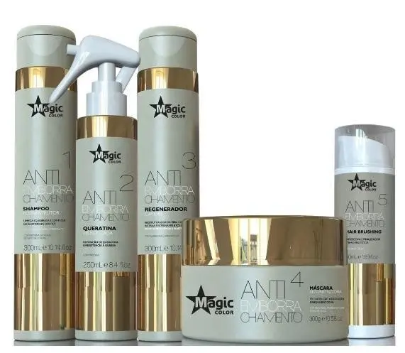 Professional Keratin Hair Treatment Anti Rubber Kit 5 Products - Magic Color 1