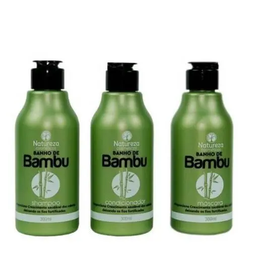 Professional Keratin Organic Bamboo Bath Home Care Maintenance 3X300 - Natureza 1