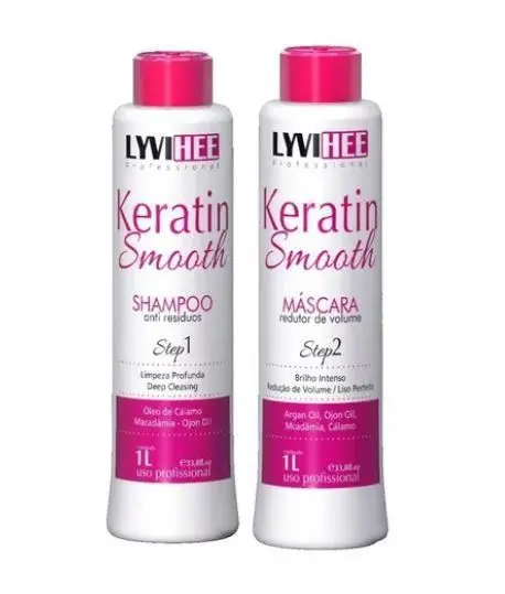 Professional Keratin Smooth Progressive Brazilian Blowout Kit 2X1l - Lyvihee 1