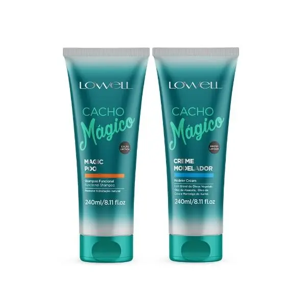 Professional Magic Curls Shampoo And Modeling Shaper Cream 2X240ml - Lowell 1