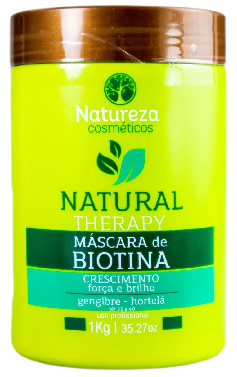 Professional Natural Therapy Organic Biotin Mint Ginger Mask 1Kg - Natureza 1