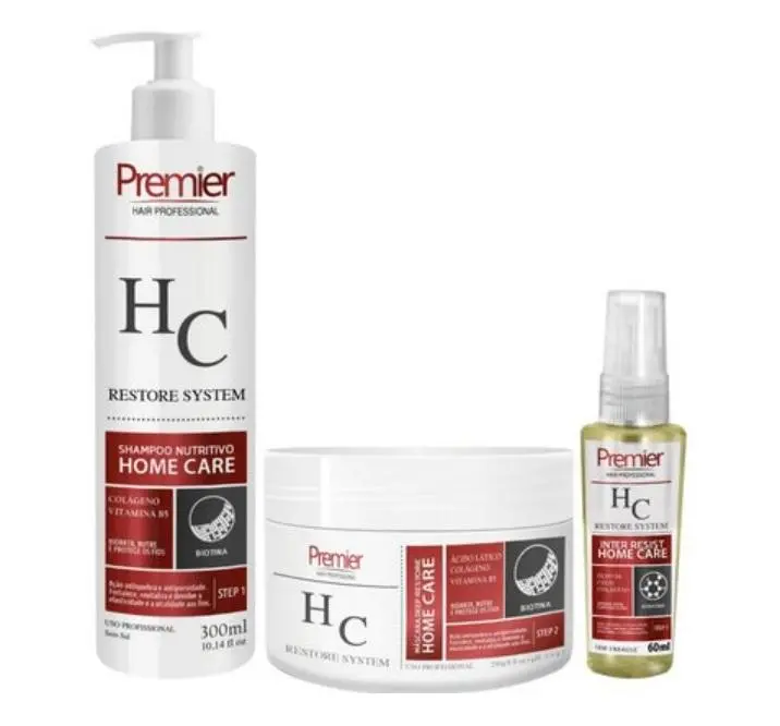 Professional Rs Restore System Home Care Treatment Kit 3 Itens - Premier Hair 1
