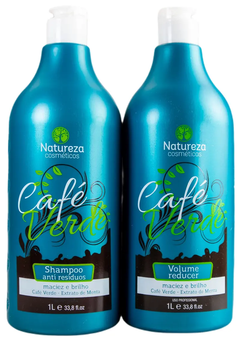 Professional Treatment Green Coffee Mint Extract Softness Shine 2X1l - Natureza 1