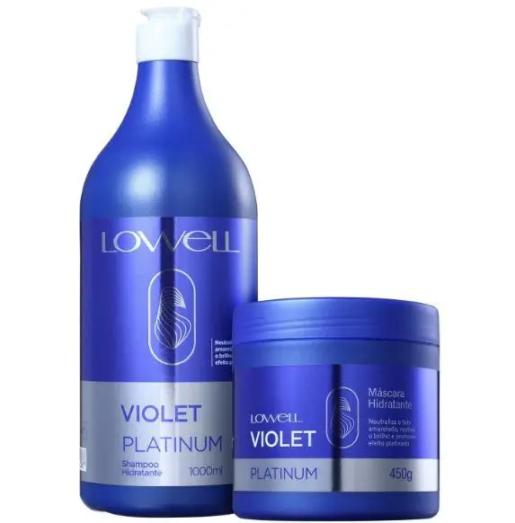 Professional Violet Platinum Blond Hair Tinting Treatment Kit 2 Prod. - Lowell 1