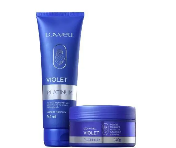 Professional Violet Platinum Blond Hair Tinting Treatment Kit 2X240ml - Lowell 1