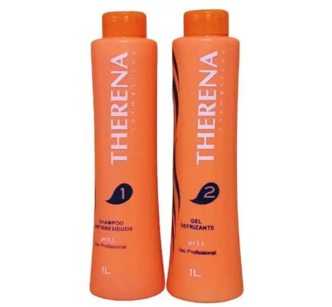 Progressive Brush Anti Frizz Straightener Thermal Treatment Kit 2X1l - Therena 1