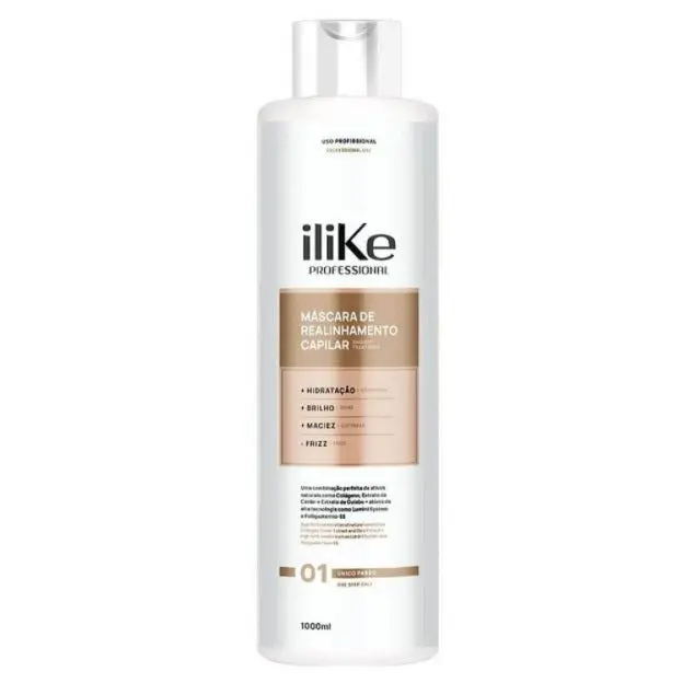 Progressive Brush Hair Anti Frizz Softness Brightness Realignment Mask 1L - Ilike 1