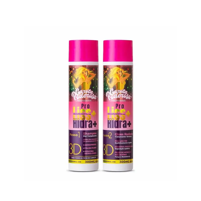 Proliss Hidra+ Progressive Brush Hair Volume Reducer Realignment Kit 2X300ml 1