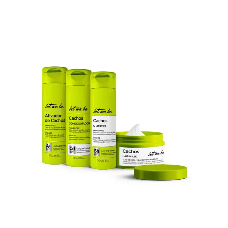 Prosalon Let Me Be Cachos Curly Wavy Hair Daily Use Treatment Home Care Kit 1