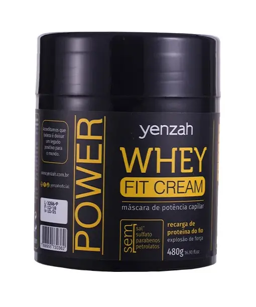 Protein Wires Recharge Power Whey Fit Reconstruction Cream Mask 480G - Yenzah 1
