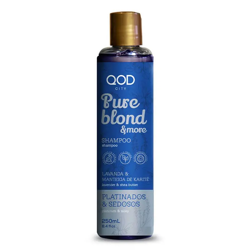Pure Blond More Lavender Shea Butter Softness Hair Treatment Kit 3 Itens - Qod 1