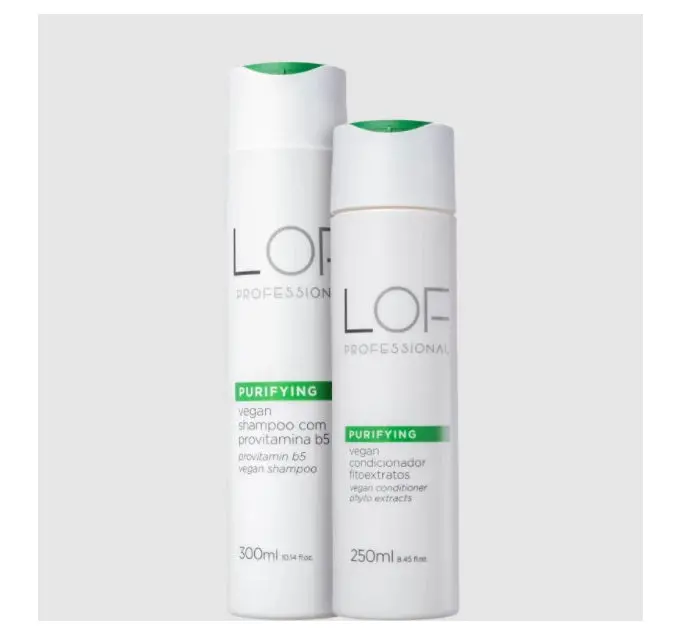 Purifying Vegan Moisturizing Revitalizing Hair Treatment Kit 2 Itens - Lof Professional 1