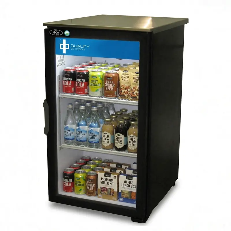 Qbd 20.5" Single Glass Door Countertop Cooler W Ss Top + Shelf Dc6lp-Hc 1