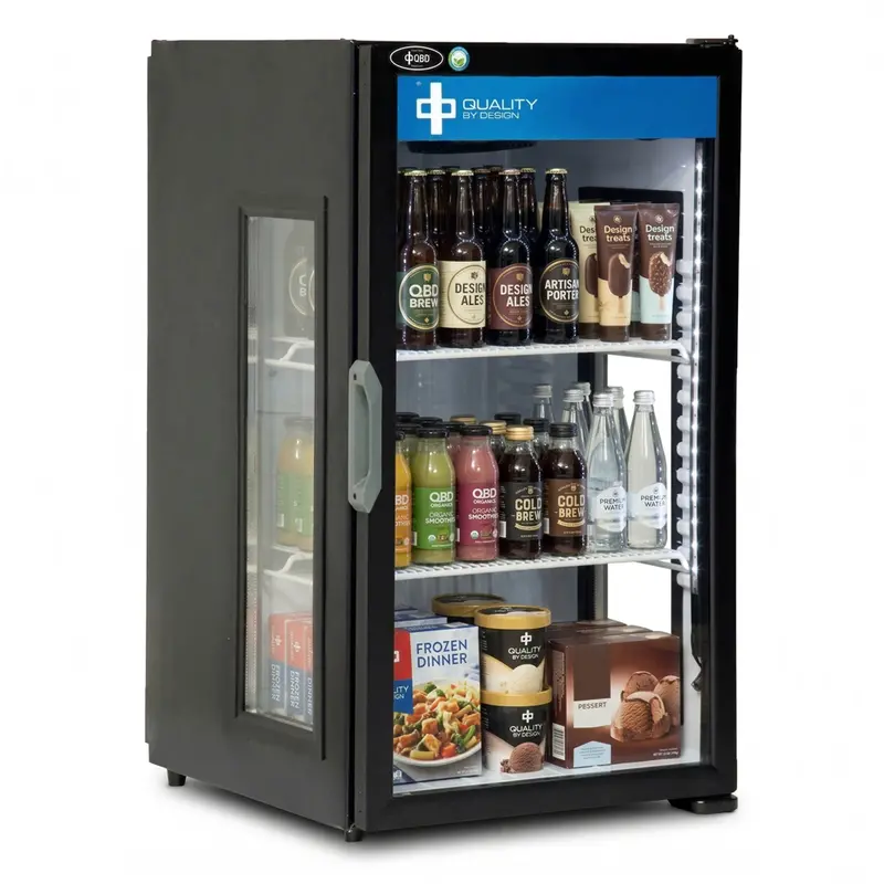 Qbd 21.6" Single Glass Door Countertop Cooler W/Side Glass Dc7hg-Hc 1