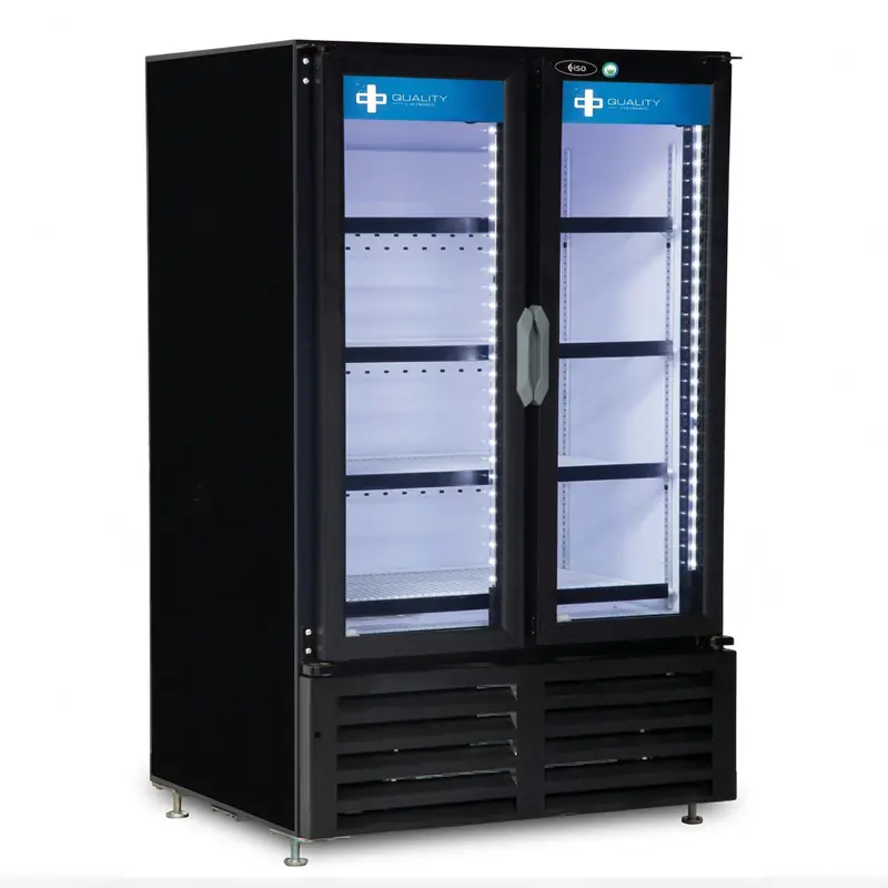 Qbd 30.8" Double Glass Swing Door Cooler Cd3055-Hc 1