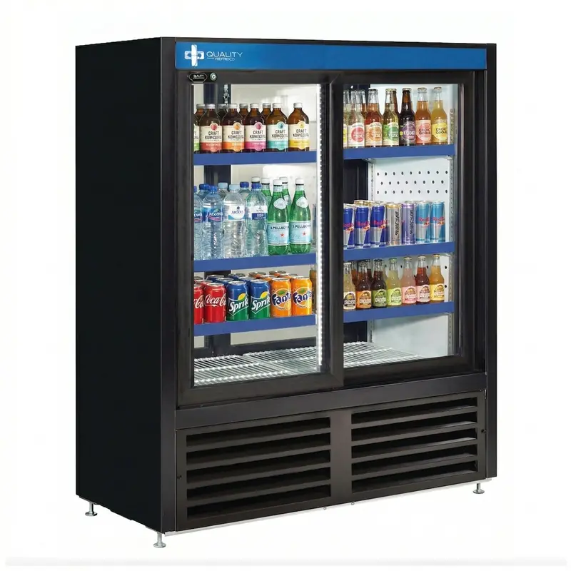 Qbd 39.5" Double Glass Slide Door Cooler Pass Thru Cd3354cpt-Hc 1