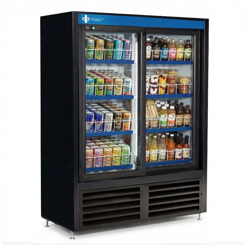 Qbd 47" Double Glass Slide Door Cooler Cd4160-Hc 1