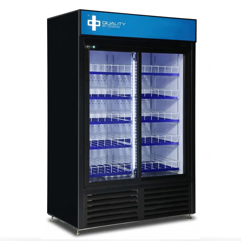 Qbd 52" Double Glass Slide Door Cooler Cd45-Hc 1