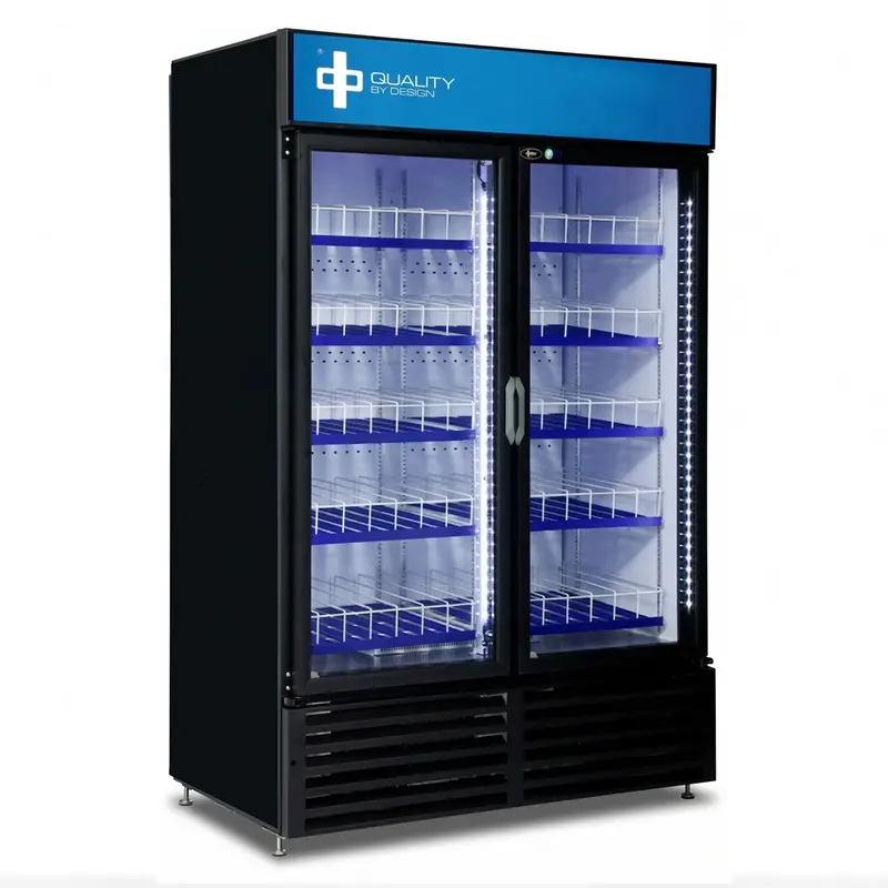 Qbd 52" Double Glass Swing Door Cooler Cd47-Hc 1