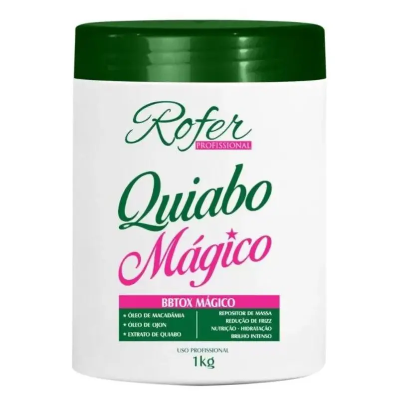 Quiabo Magico Okra Deep Hair Mask Volume Reducer 1Kg Rofer 1