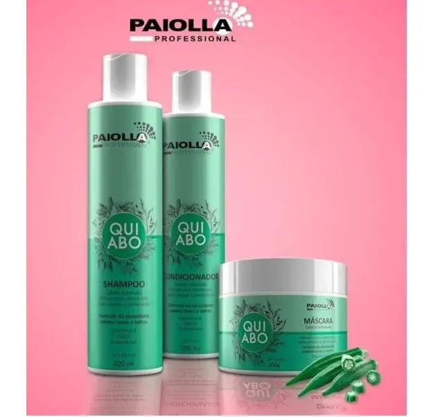 Quiabo Okra Oiliness Control Hair Nourishing Scalp Treatment Kit 3 Itens - Paiolla 1