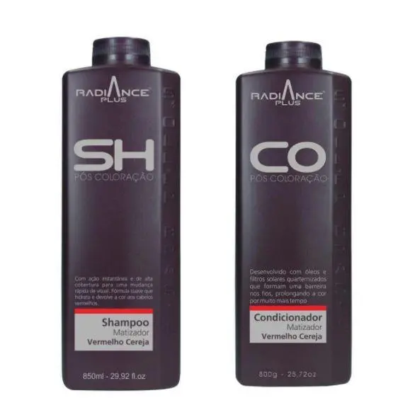 Radiance Plus Red Cherry Tinting Post Coloring Shampoo Conditioner Kit - Soller 1