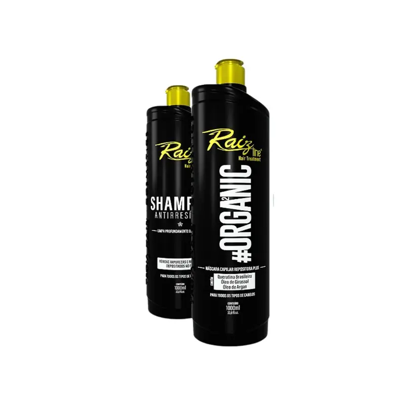 Raiz Line Organic Definitive Progressive Brush Hair Straightening Kit 2X1l 1