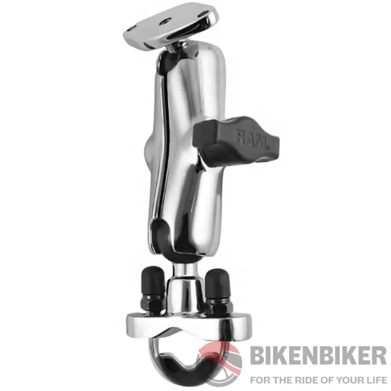 Ram Chrome Handlebar Rail Mount & Standard Arm & U-Bolt Base 1