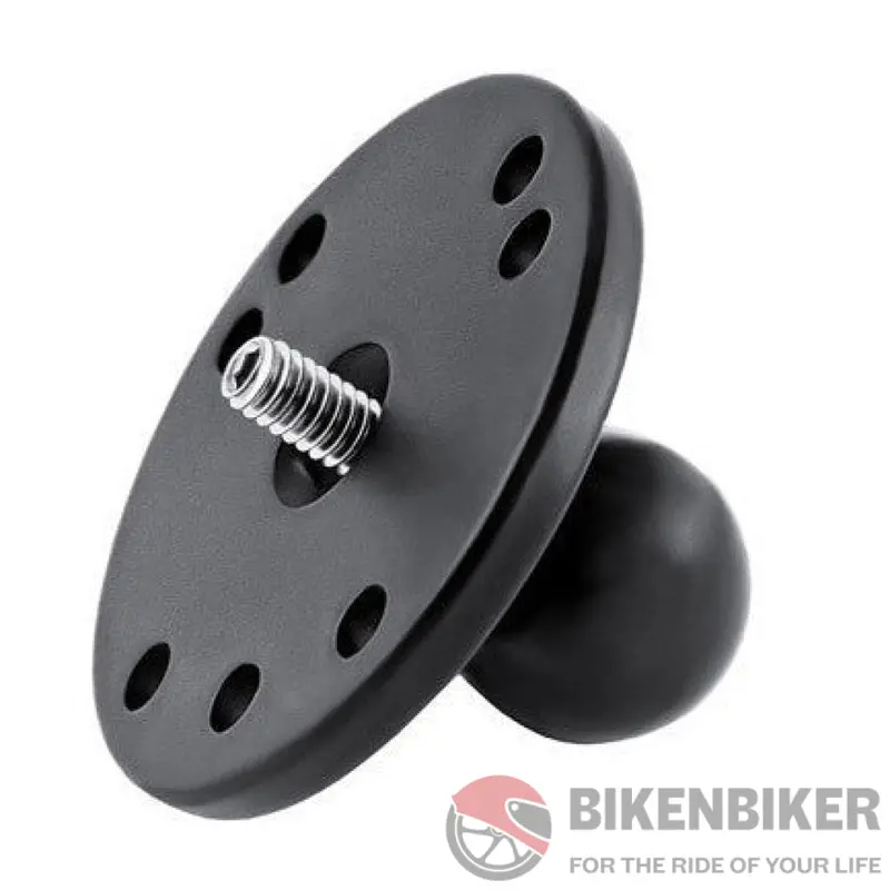 Ram Mounts Ball Adapter With Round Plate And 1/4"-20 Threaded Stud 1