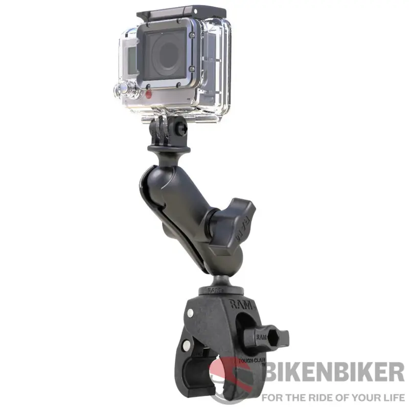 Ram Mounts Tough-Claw™ Double Ball Mount With Universal Action Camera Adapter 1