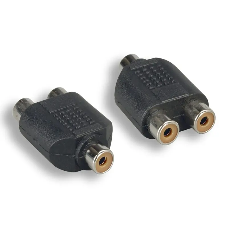 Rca Female To 2Xrca Female Adapter Converter - Pack Of 10Pcs 1