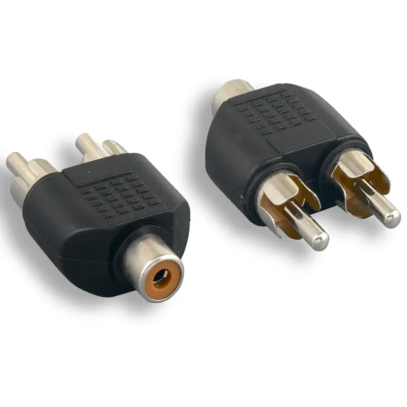 Rca Female To 2Xrca Male Adapter Converter - Pack Of 10Pcs 1