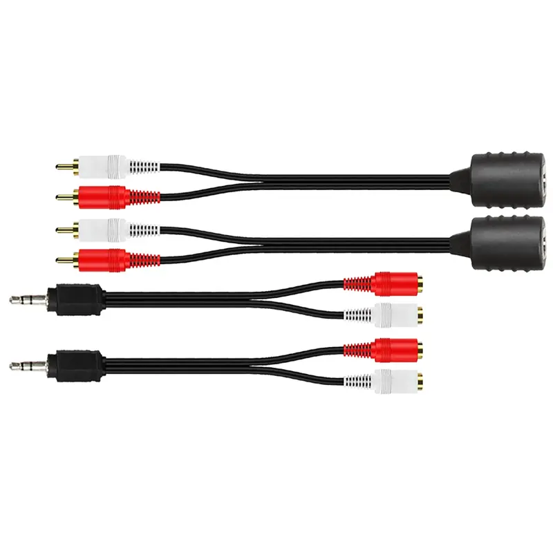 Rca Red White Audio Over Cat5e Cat6 W/3.5Mm Audio Adapter Cable 1