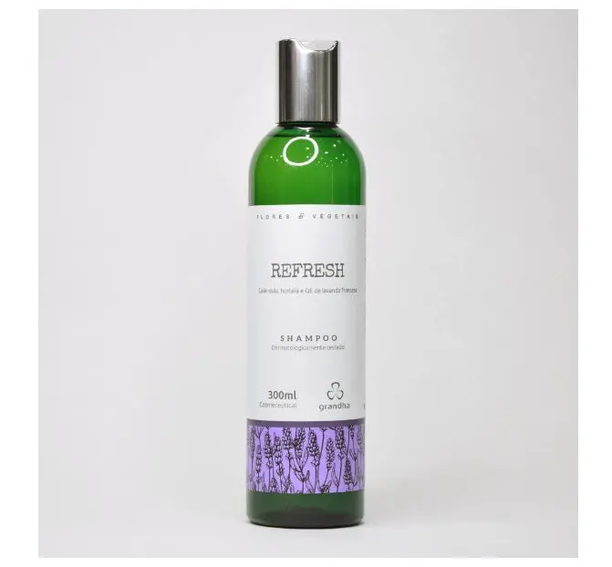 Refresh Oily Fragile Hair Treatment Lavender Mint Marigold Vegan Shampoo 300Ml - Grandha 1