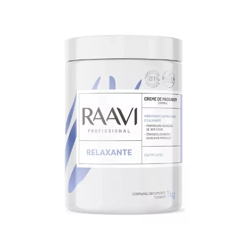 Relaxing Massage Body Cream Daily Skin Care Vegan 1Kg Raavi 1