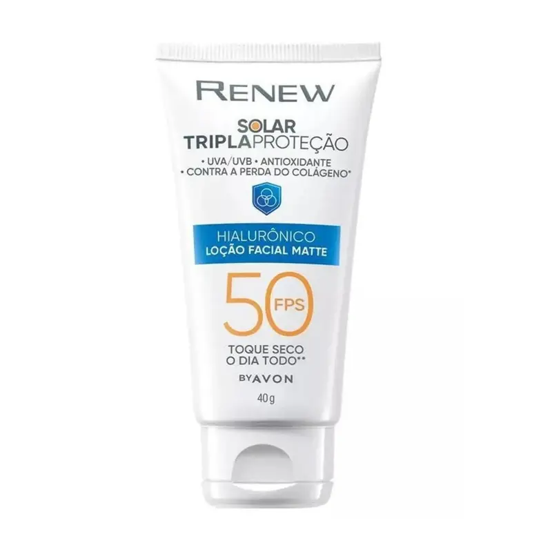 Renew Solar Hyaluronic Matte Facial Skin Protector Sunscreen Spf50 40G Avon 1