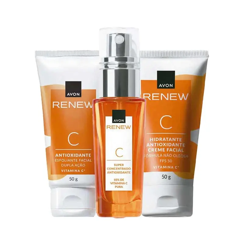 Renew Vita C Facial Daily Skin Care Antioxidant Treatment Kit Avon 1