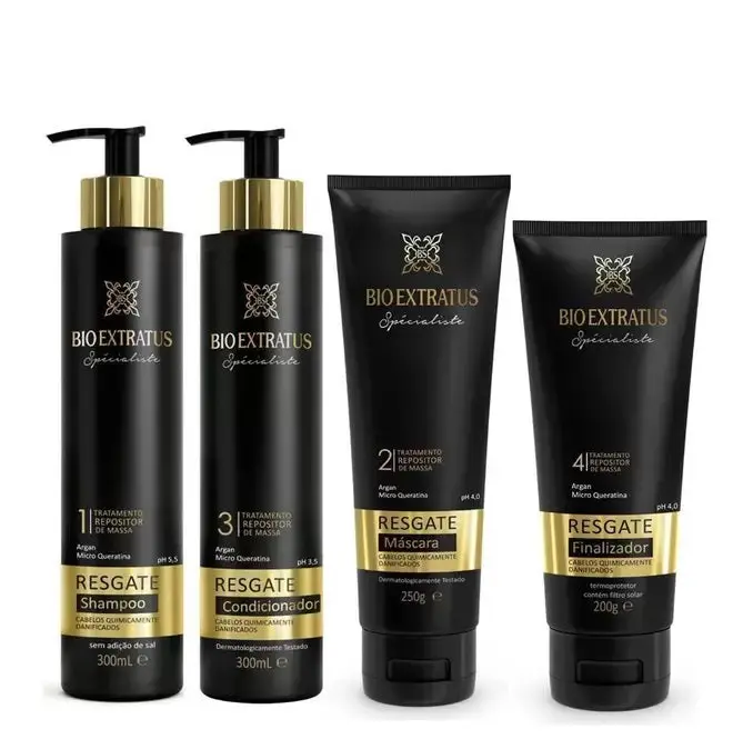 Resgate Rescue Hair Mass Replenisher Treatment Kit 4 Itens - Bio Extratus 1
