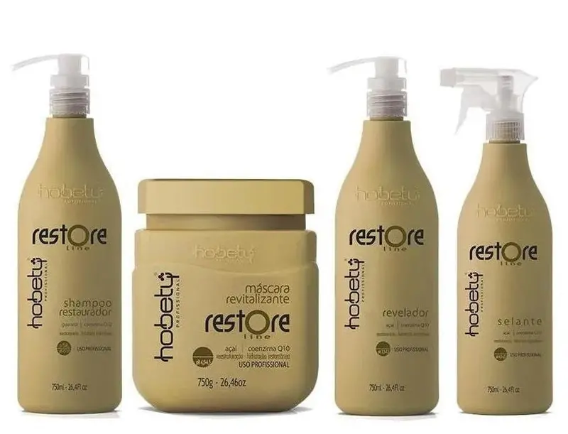 Restore Brush Reducer Sealant Shielding Deep Hair Mask Progressive Kit 4X750ml - Hobety 1