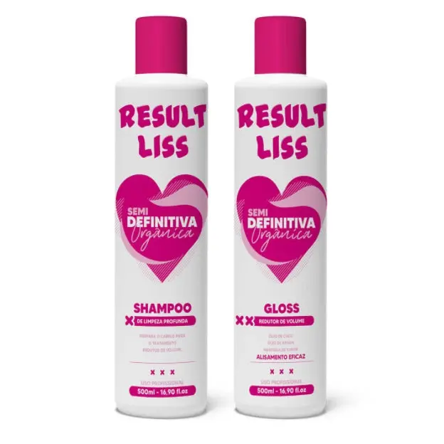 Result Liss Progressive Semi Definitive Organic Sealing Kit 2X500ml - Fio Perfeitto 1