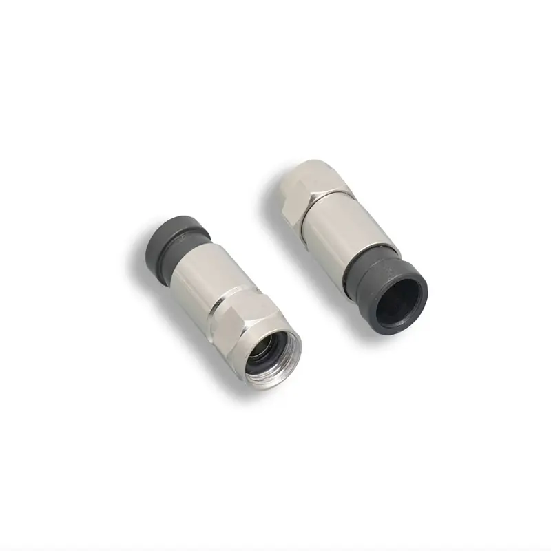 Rg-6 F-Type Compression Connectors Waterproof - Pack Of 10Pcs 1