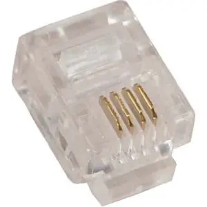 Rj11 (6P4c) Plug For Stranded Flat Wire 100Pk 1