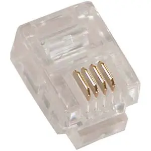 Rj11 (6P4c) Plug For Stranded Round Wire 100Pk 1