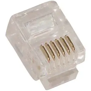 Rj12 (6P6c) Plug For Solid Round Wire 100Pk 1
