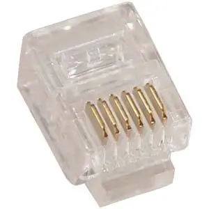 Rj12 (6P6c) Plug For Stranded Flat Wire 100Pk 1