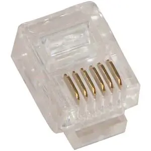 Rj12 (6P6c) Plug For Stranded Round Wire 100Pk 1
